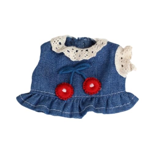 ＡＷＨＡＯ 17 cm Plüschpuppenkleid Puppenkleidung Dekoration Plüschpuppenzubehör für Kleine Mädchen Kostümzubehör Puppenoutfits Niedlich, Blau von ＡＷＨＡＯ