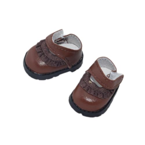 AWHAO 17 cm Puppenschuhe, Puppenzubehör, Bezaubernd, Handgefertigt, Mädchenpuppen Outfits, DIY Puppenspielzeug für Die Herstellung von Puppenspielzeug, Kind, Braun AWHAO 17 cm Puppenschuhe, Puppenzubehör, Bezaubernd, Handgefertigt, Mädchenpuppen Outfits, DIY Puppenspielzeug für Die Herstellung von Puppenspielzeug, Kind, Braun von AWHAO