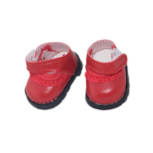 AWHAO 17 cm Puppenschuhe, Puppenzubehör, Bezaubernd, Handgefertigt, Mädchenpuppen Outfits, DIY Puppenspielzeug für Die Herstellung von Puppenspielzeug, Kind, Rot AWHAO 17 cm Puppenschuhe, Puppenzubehör, Bezaubernd, Handgefertigt, Mädchenpuppen Outfits, DIY Puppenspielzeug für Die Herstellung von Puppenspielzeug, Kind, Rot von AWHAO
