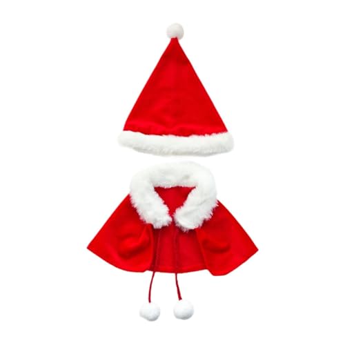 ＡＷＨＡＯ 2 Stück Modepuppen Weihnachtsumhang Und Hut Zubehör Miniaturkleidung für 8 Zoll Puppen von ＡＷＨＡＯ