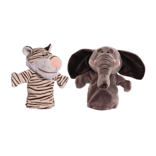 AWHAO 2 Stück Tier Plüschpuppen, Vorgeben, Spielzeug zu Unterrichten, mit Beweglichem Mund, Elefant AWHAO 2 Stück Tier Plüschpuppen, Vorgeben, Spielzeug zu Unterrichten, mit Beweglichem Mund, Elefant von AWHAO