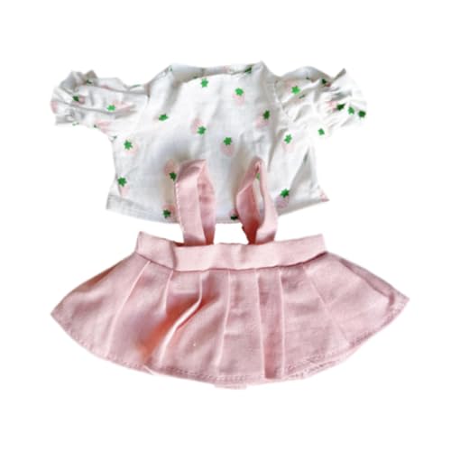 AWHAO 20 cm Plüschpuppenkleidung, Miniaturkleidung, Gefüllte Puppenkleidung, Modisch, Weich, Niedlich, DIY, Abnehmbare Kostüme, Puppenzubehör, Rosa Rock AWHAO 20 cm Plüschpuppenkleidung, Miniaturkleidung, Gefüllte Puppenkleidung, Modisch, Weich, Niedlich, DIY, Abnehmbare Kostüme, Puppenzubehör, Rosa Rock von AWHAO