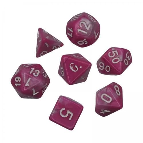AWHAO 2X 7pcs Polyedrische Dices D6 D4 D8 D10 D12 D20 Unterhaltungspflichten Glatte Oberfläche Polyeder Würfel Geschenke für Cafe RPG Party Bar, Pink White AWHAO 2X 7pcs Polyedrische Dices D6 D4 D8 D10 D12 D20 Unterhaltungspflichten Glatte Oberfläche Polyeder Würfel Geschenke für Cafe RPG Party Bar, Pink White von AWHAO