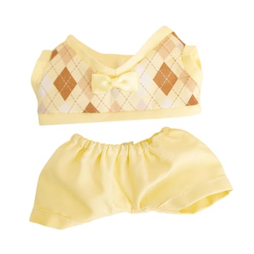 AWHAO 2X Mädchen Puppenkleidung, Puppenkleidung, Kinder Geschenk Kostüme, Abnehmbare, Bequeme Miniatur Puppen Outfits, Bezaubernd für 6 Zoll Puppen, Gelbe Shorts AWHAO 2X Mädchen Puppenkleidung, Puppenkleidung, Kinder Geschenk Kostüme, Abnehmbare, Bequeme Miniatur Puppen Outfits, Bezaubernd für 6 Zoll Puppen, Gelbe Shorts von AWHAO