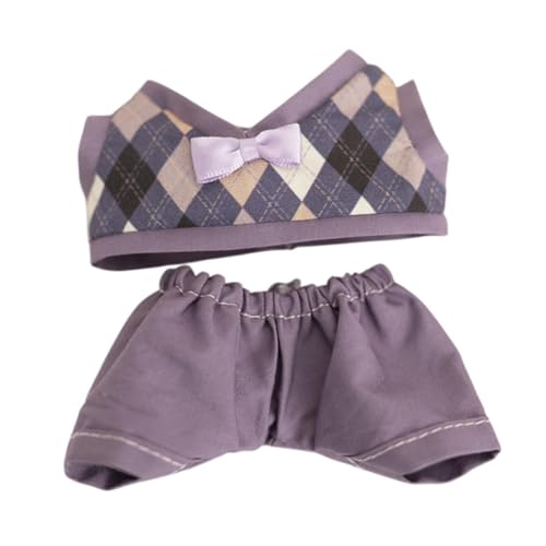 AWHAO 2X Mädchen Puppenkleidung, Puppenkleidung, Kinder Geschenk Kostüme, Abnehmbare, Bequeme Miniatur Puppen Outfits, Bezaubernd für 6 Zoll Puppen, Violette Shorts AWHAO 2X Mädchen Puppenkleidung, Puppenkleidung, Kinder Geschenk Kostüme, Abnehmbare, Bequeme Miniatur Puppen Outfits, Bezaubernd für 6 Zoll Puppen, Violette Shorts von AWHAO
