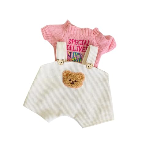 ＡＷＨＡＯ 2X Plüschpuppe T Shirt Und Rompers Doll Kleidung Anzug Bildung für Kleine Mädchen Modekostüme für 14,96 Zoll Puppe von ＡＷＨＡＯ