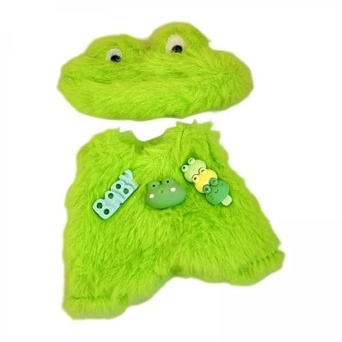 ＡＷＨＡＯ 2X Puppe Jumpsuit mit Hut Handgefertigtes Kleidungspädagogik Spielzeug Kostümpuppen Outfits für 17 cm Anhängerpuppe Babypuppen von ＡＷＨＡＯ