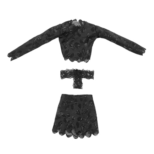 ＡＷＨＡＯ 3 1/6 Tops auf Skala Und Rock Hüfte Hüfte in Hand Puppe Miniaturkleidung, Schwarz von ＡＷＨＡＯ