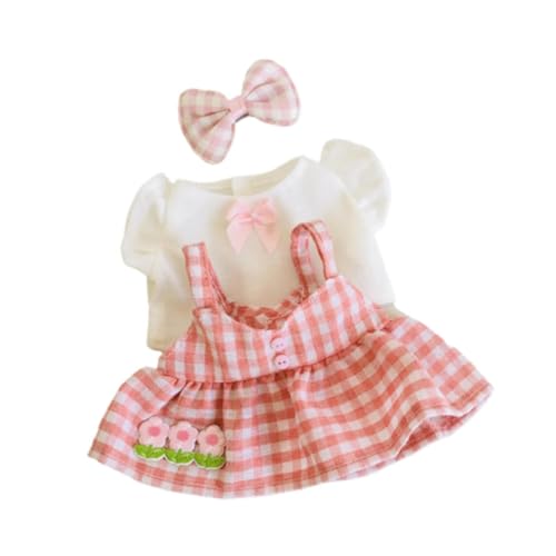 AWHAO 3 Stück 20 cm Miniatur Puppenkleidung, Niedliche Puppenkleidung, Handgefertigt, Alltagskleidung, Mädchen Puppen Outfits für 20 cm Große Plüschpuppen, Rosa AWHAO 3 Stück 20 cm Miniatur Puppenkleidung, Niedliche Puppenkleidung, Handgefertigt, Alltagskleidung, Mädchen Puppen Outfits für 20 cm Große Plüschpuppen, Rosa von AWHAO