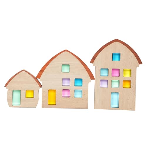 AWHAO 3 Stück Holzblöcke, Farbenfrohe Holzdekoration für Jungen Und Mädchen Im Vorschulalter Im Alter von 4 bis 8 Jahren AWHAO 3 Stück Holzblöcke, Farbenfrohe Holzdekoration für Jungen Und Mädchen Im Vorschulalter Im Alter von 4 bis 8 Jahren von AWHAO