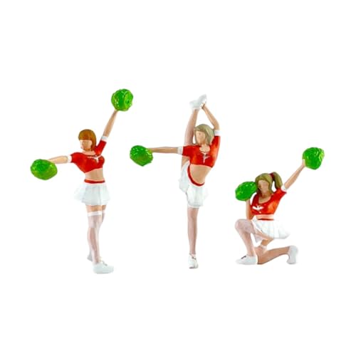 ＡＷＨＡＯ 3 Stücke 1/64 Model -Figuren Mini -Puppen Modell Cheerleader Hand bemalte Figuren von ＡＷＨＡＯ