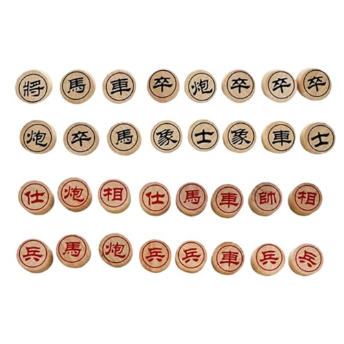 AWHAO 32 Teiliges Schachspiel Aus Holz, Schachfiguren Als Bauernschach, Traditionelles AWHAO 32 Teiliges Schachspiel Aus Holz, Schachfiguren Als Bauernschach, Traditionelles von AWHAO