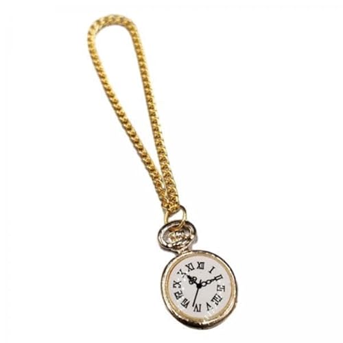 AWHAO 3X 1/6 Skala Pocket Watch Metal Retro Retro Sturdy Puppenzubehör mit Chain Mini AWHAO 3X 1/6 Skala Pocket Watch Metal Retro Retro Sturdy Puppenzubehör mit Chain Mini von AWHAO