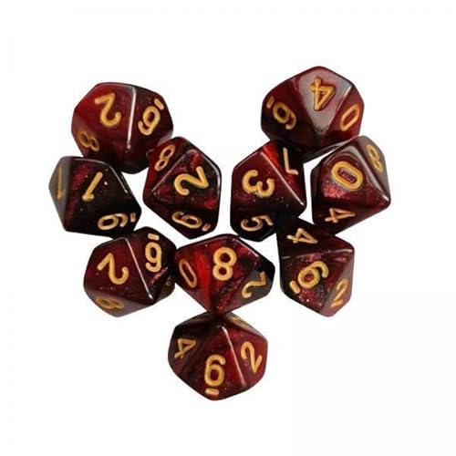 AWHAO 3X 10pcs Polyedrale Dices Party Game D10 Party Liefert Mathematikunterrichtsspielzeug Spiel mit Mehrseitigem Würfel für Heimparty AWHAO 3X 10pcs Polyedrale Dices Party Game D10 Party Liefert Mathematikunterrichtsspielzeug Spiel mit Mehrseitigem Würfel für Heimparty von AWHAO