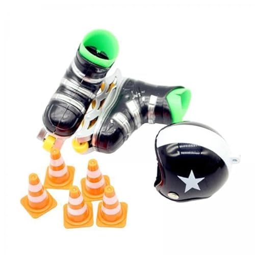 AWHAO 3X Dollhouse Skates Set, Dollhouse Roadblock Set, Mini House Szenenmöbel, Vorgetäuschtes Spiel, Miniaturschlittschuhe für Puppenhäuser AWHAO 3X Dollhouse Skates Set, Dollhouse Roadblock Set, Mini House Szenenmöbel, Vorgetäuschtes Spiel, Miniaturschlittschuhe für Puppenhäuser von AWHAO