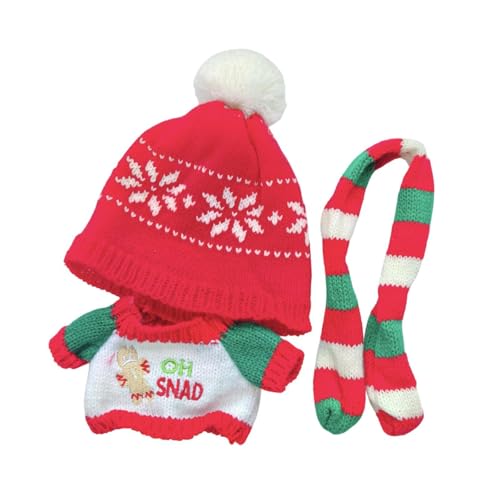 AWHAO 3X Puppen Weihnachten Pullover mit Hut Schal für 8 Zoll Puppen Mädchen Puppen Kleid Up AWHAO 3X Puppen Weihnachten Pullover mit Hut Schal für 8 Zoll Puppen Mädchen Puppen Kleid Up von AWHAO