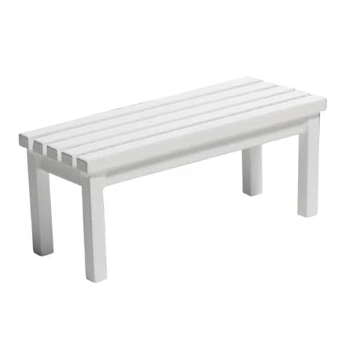 AWHAO 3X Weiß 1/12 Puppenhausbank/Stuhl, Retro Miniaturmöbel Gartendekorationen Accessoires, für Desktop, für Kinder Jungen Mädchen AWHAO 3X Weiß 1/12 Puppenhausbank/Stuhl, Retro Miniaturmöbel Gartendekorationen Accessoires, für Desktop, für Kinder Jungen Mädchen von AWHAO