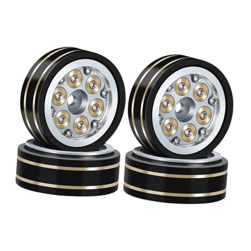 AWHAO 4 Stücke 1,0 "Beadlock Wheel Rims mit Messing Counterweight Block Accessoire AWHAO 4 Stücke 1,0 "Beadlock Wheel Rims mit Messing Counterweight Block Accessoire von AWHAO