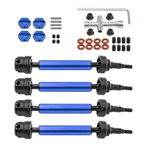 AWHAO 4 Teiliges RC Car CVD Antriebswellen CVD Schieber Set, Ersatzzubehör, Upgrades von Teil Antriebswellenachsen für 1/10 Crawler Car Hobby, Blau AWHAO 4 Teiliges RC Car CVD Antriebswellen CVD Schieber Set, Ersatzzubehör, Upgrades von Teil Antriebswellenachsen für 1/10 Crawler Car Hobby, Blau von AWHAO