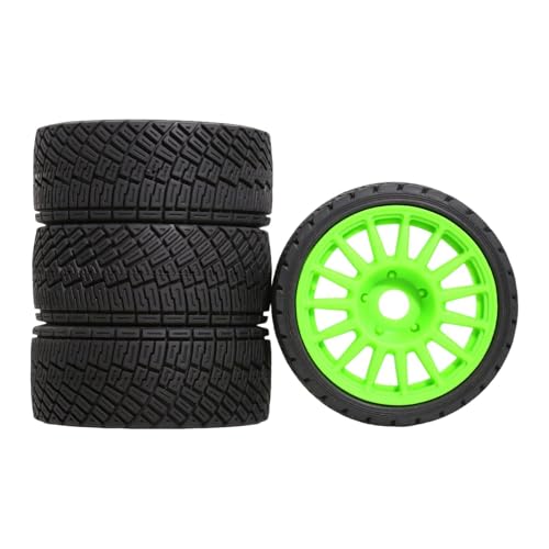 ＡＷＨＡＯ 4 stück RC Räder Reifen Ersetzen Teil Ersatzteile DIY Zubehör für 1/7 W233, Grünes Hex von ＡＷＨＡＯ