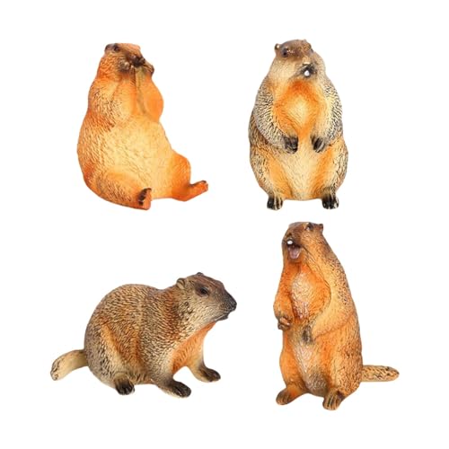ＡＷＨＡＯ 4X Groundhogs Modell Figuren Pädagogisches Spielzeug für Jungen Mädchen von ＡＷＨＡＯ