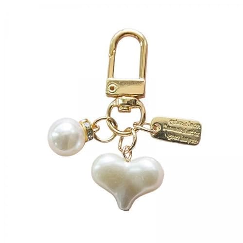 ＡＷＨＡＯ 4X Künstlicher Perle Keychain Geldbörsenschützer für Frauen Kopfhörergehäuse von ＡＷＨＡＯ