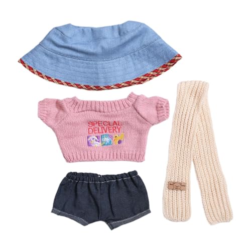 AWHAO 4X Mini Puppenkleidung, Kostümzubehör, Cartoon Modepuppenkleidung, Anzug, Puppenoutfits für 38 cm Große Plüschpuppen, Geschenk für Mädchen AWHAO 4X Mini Puppenkleidung, Kostümzubehör, Cartoon Modepuppenkleidung, Anzug, Puppenoutfits für 38 cm Große Plüschpuppen, Geschenk für Mädchen von AWHAO