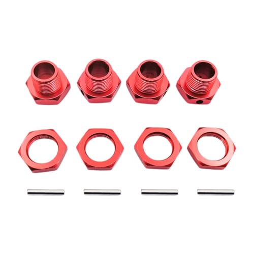 AWHAO 4X Rad Hex Hubs Rad Hex Adapter Aluminiumlegierung Zubehör Upgrade Teilmodell Auto Teil 17mm erweiterter RC Crawler DIY 1: 8, Rot AWHAO 4X Rad Hex Hubs Rad Hex Adapter Aluminiumlegierung Zubehör Upgrade Teilmodell Auto Teil 17mm erweiterter RC Crawler DIY 1: 8, Rot von AWHAO