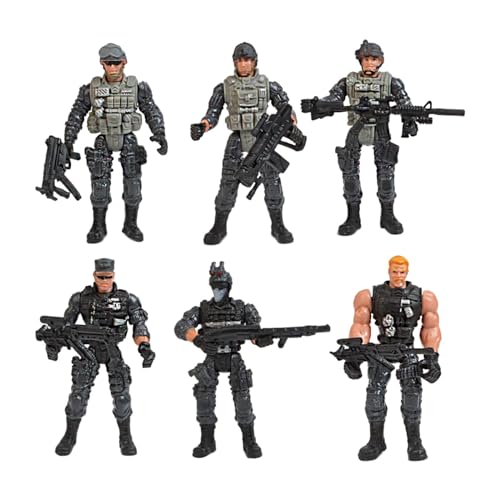 ＡＷＨＡＯ 6 Teiliges Action Figuren Set mit Verstellbarem Körper, von ＡＷＨＡＯ