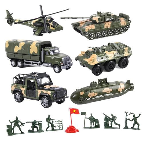 AWHAO 6PCS Mini Armee Spielzeugpanzer Sortiertes Alloy Metal Models Autospielzeug für Kinder AWHAO 6PCS Mini Armee Spielzeugpanzer Sortiertes Alloy Metal Models Autospielzeug für Kinder von AWHAO