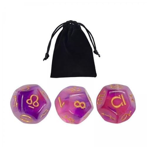 AWHAO 6X 3 Stücke 12 Seitige Astrologische Würfel, Sternbecher mit Beutel für Karten Family Geting Sternbügel AWHAO 6X 3 Stücke 12 Seitige Astrologische Würfel, Sternbecher mit Beutel für Karten Family Geting Sternbügel von AWHAO