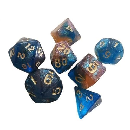 AWHAO 6X 7X Polyhedral Dice Party Game Würfelspiel für Tischspiel Blue AWHAO 6X 7X Polyhedral Dice Party Game Würfelspiel für Tischspiel Blue von AWHAO