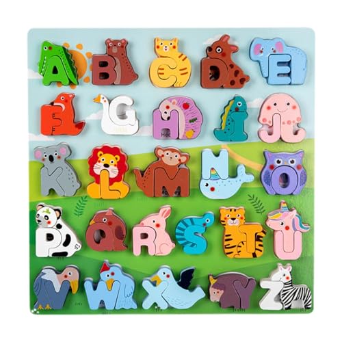ＡＷＨＡＯ Alphabet Tierpuzzle, Vorschul Alphabet Lernspielzeug für Kleinkinder von ＡＷＨＡＯ