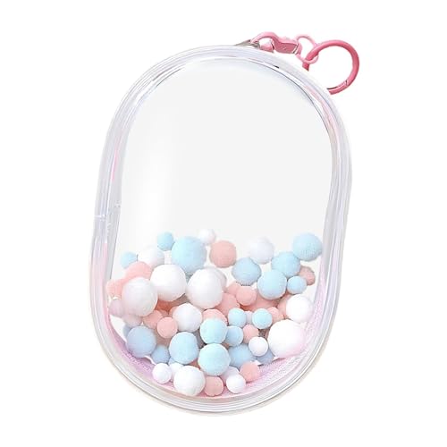 AWHAO Aufbewahrungstasche für Minifiguren, Durchsichtige Puppen Ausstellungstasche Aus PVC, Reißverschluss, Kleine Puppen Aufbewahrungstasche für Sammlerstü, Rosa M mit Kugeln AWHAO Aufbewahrungstasche für Minifiguren, Durchsichtige Puppen Ausstellungstasche Aus PVC, Reißverschluss, Kleine Puppen Aufbewahrungstasche für Sammlerstü, Rosa M mit Kugeln von AWHAO