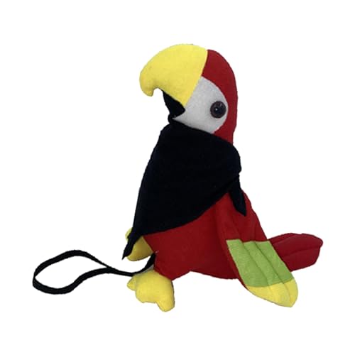ＡＷＨＡＯ Ausgestopfter Papagei auf Der Schulter, Halloween Kostüm, Tierkostüm Zubehör für Nachtveranstaltungen, Bühnenauftritte, Halloween, Karneval, Papageienspielzeug Tuch von ＡＷＨＡＯ