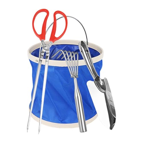 ＡＷＨＡＯ Beach Bucket Faltbares Strandspielzeug Faltbarer Wassereimer Tragbarer Mehrzweck Camping Eimer aus Wasserdichtem Material für Kinder Und Erwachsene, 4 Satz von ＡＷＨＡＯ