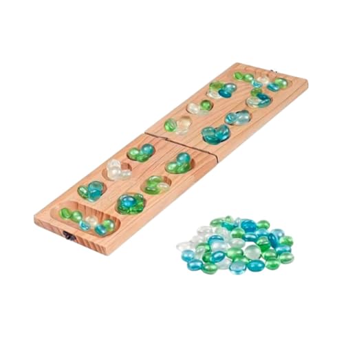 ＡＷＨＡＯ Board of Directors von Mancala Wooden 48 Folding Pearls Spielerische Tragbare Joy Spiele, Box mit Schnalle von ＡＷＨＡＯ