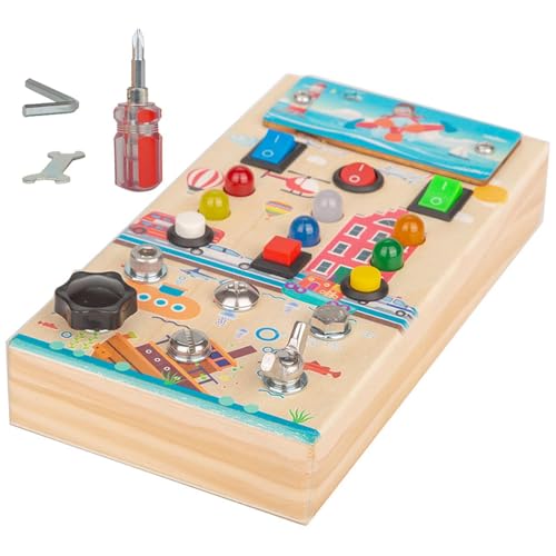 AWHAO Busy Board mit LED Reisespielzeug Schalter Sensorisches Spielzeug AWHAO Busy Board mit LED Reisespielzeug Schalter Sensorisches Spielzeug von AWHAO