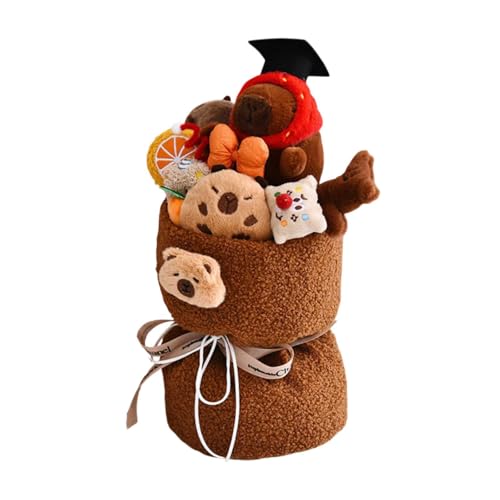 AWHAO Capybara Plüschblumen Arrangement, Capybara Stofftier für Geburtstagsfeiern Und Hochzeiten, Tiefer Kaffee AWHAO Capybara Plüschblumen Arrangement, Capybara Stofftier für Geburtstagsfeiern Und Hochzeiten, Tiefer Kaffee von AWHAO