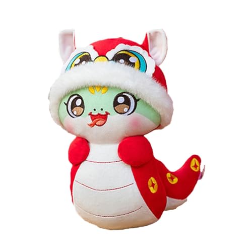 AWHAO Chinesische Schlange Plüschtier Frühlingsfest Dekor Partybevorzugungen Geschenk Cartoon Schlange Puppe Spielzeug 2025 Neujahr Ornament für Tischparty, GrÜn AWHAO Chinesische Schlange Plüschtier Frühlingsfest Dekor Partybevorzugungen Geschenk Cartoon Schlange Puppe Spielzeug 2025 Neujahr Ornament für Tischparty, GrÜn von AWHAO