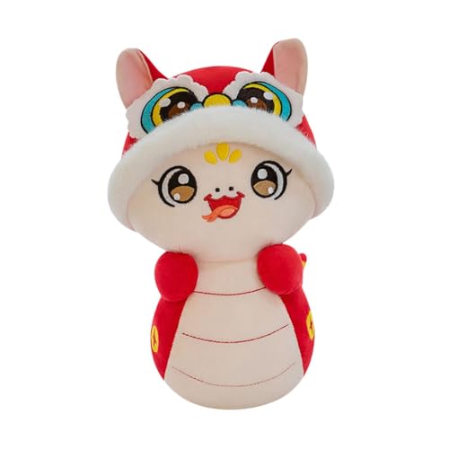 AWHAO Chinesische Schlange Plüschtier Frühlingsfest Dekor Partybevorzugungen Geschenk Cartoon Schlange Puppe Spielzeug 2025 Neujahr Ornament für Tischparty, Weiß AWHAO Chinesische Schlange Plüschtier Frühlingsfest Dekor Partybevorzugungen Geschenk Cartoon Schlange Puppe Spielzeug 2025 Neujahr Ornament für Tischparty, Weiß von AWHAO