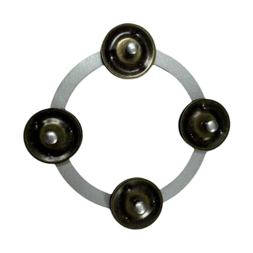 ＡＷＨＡＯ Cymbal Hi Hat Tambourin Single Row Mehrzweck für Den Drum Player Hell Sound mit für Kinder Erwachsene KTV Kinder, Silber von ＡＷＨＡＯ