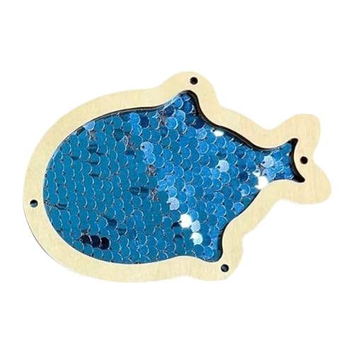 AWHAO DIY Beschäftigungsbrett für Kinder, Holzspielzeug mit Fisch Pailletten für die frühe Entwicklung, Gelb AWHAO DIY Beschäftigungsbrett für Kinder, Holzspielzeug mit Fisch Pailletten für die frühe Entwicklung, Gelb von AWHAO