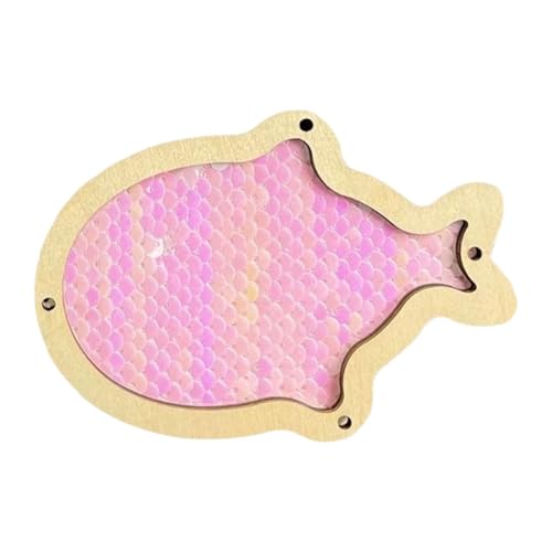 AWHAO DIY Beschäftigungsbrett für Kinder, Holzspielzeug mit Fisch Pailletten für die frühe Entwicklung, Rosa AWHAO DIY Beschäftigungsbrett für Kinder, Holzspielzeug mit Fisch Pailletten für die frühe Entwicklung, Rosa von AWHAO