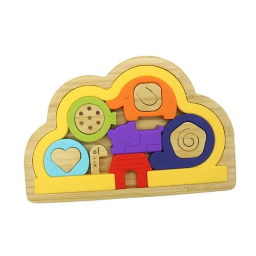 ＡＷＨＡＯ Desktop Toy Children Kinder Interaktives Spiel STEM Playset Multifunktionaler Bildungsbau BAU für 3 4 5 Jahre Kinder, Gelb von ＡＷＨＡＯ