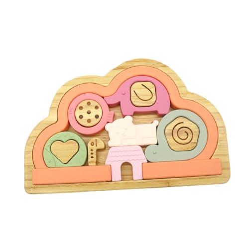 ＡＷＨＡＯ Desktop Toy Children Kinder Interaktives Spiel STEM Playset Multifunktionaler Bildungsbau BAU für 3 4 5 Jahre Kinder, Korallenfarbe von ＡＷＨＡＯ