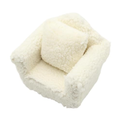 AWHAO Dollhouse Couch Miniatursofa für 1/6 1/12 Dollhouse Life Szene White Micro Landscape Möbel Simulation Zubehör Spielzeug, Einzelsofa AWHAO Dollhouse Couch Miniatursofa für 1/6 1/12 Dollhouse Life Szene White Micro Landscape Möbel Simulation Zubehör Spielzeug, Einzelsofa von AWHAO