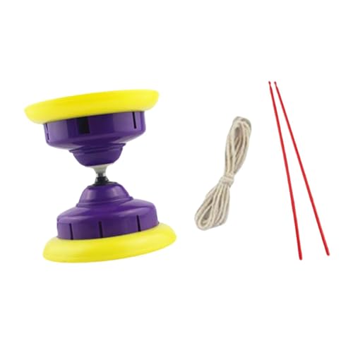 AWHAO Dreifach Gelagertes Diabolo mit Diabolo Stöcken, Einfaches Tragen, Training, Chinesisches Jonglierspielzeug, für Park, Drinnen Und Draußen, Violett AWHAO Dreifach Gelagertes Diabolo mit Diabolo Stöcken, Einfaches Tragen, Training, Chinesisches Jonglierspielzeug, für Park, Drinnen Und Draußen, Violett von AWHAO