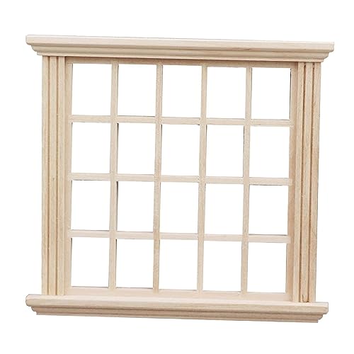 ＡＷＨＡＯ Fensterrahmenmodell Möbelmodell Dollhouse Accessoire für Puppenverzierung Leben von ＡＷＨＡＯ