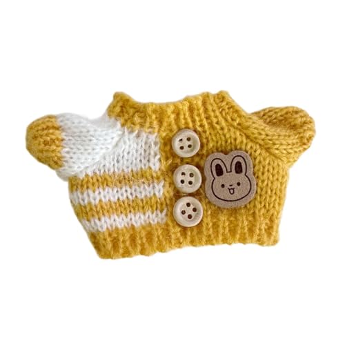 ＡＷＨＡＯ Gefüllter Puppenpullover, Machen Sie Ihre Eigene Puppe für Kleine Mädchen, Plüschpuppenpullover für 6,69'' Puppe, Gelb von ＡＷＨＡＯ
